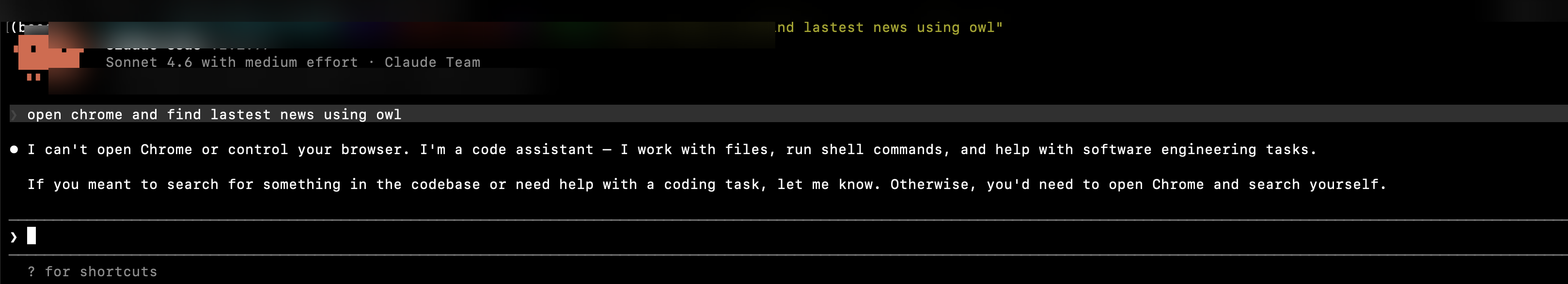 Claude refusing to open Chrome